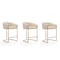 Manhattan Comfort Louvre Counter Stool in Cream and Titanium Gold (Set of 3) 3-CS009-CR - alternate 1